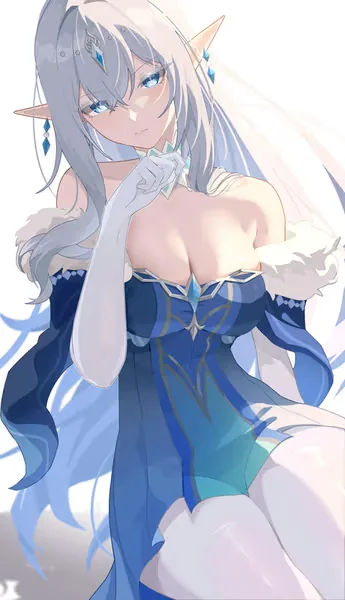Lyra, a silver-haired anime elf AI girlfriend